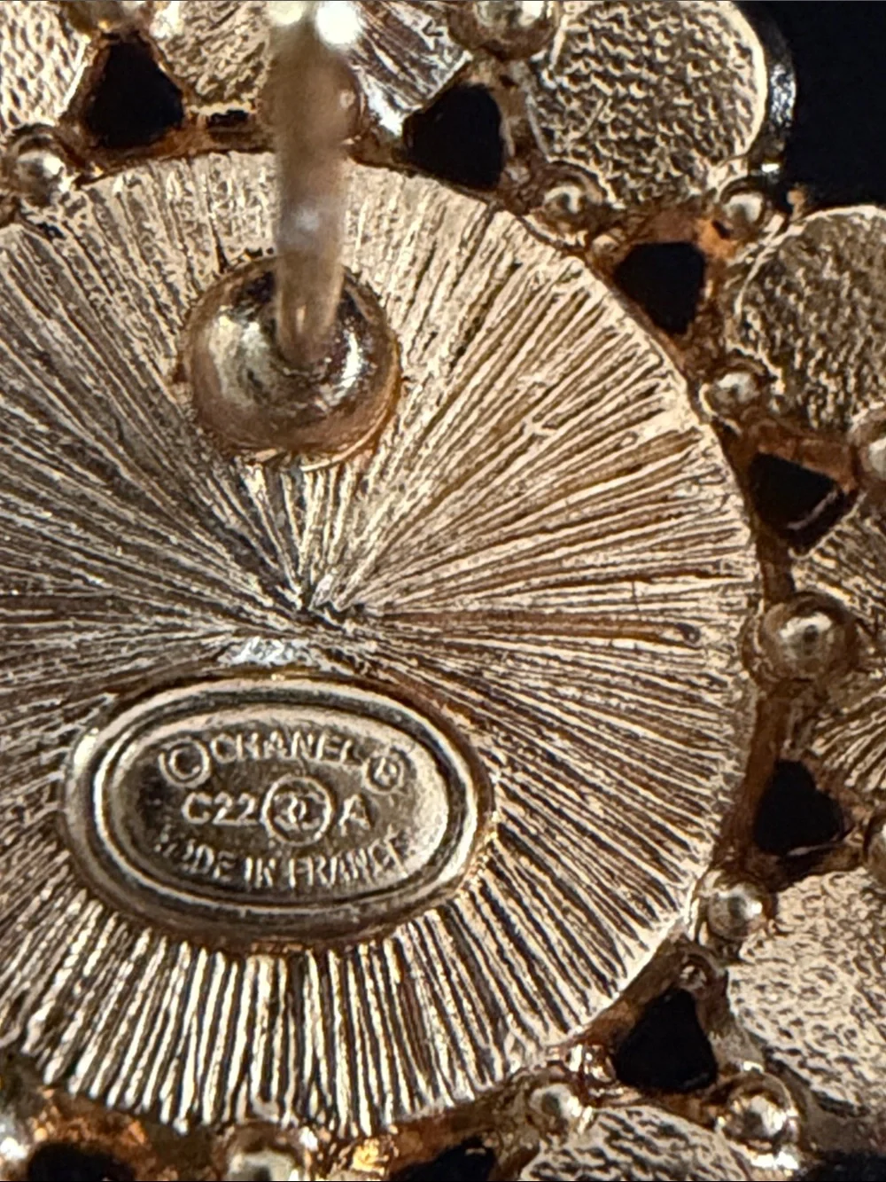 CHANEL 24K Gold Plated Pearl & Crystal CC Earrings